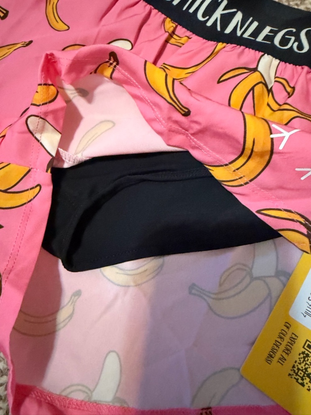 Women’s ChickenLegs Pink Banana Split Running Shorts - Picture 5 of 8